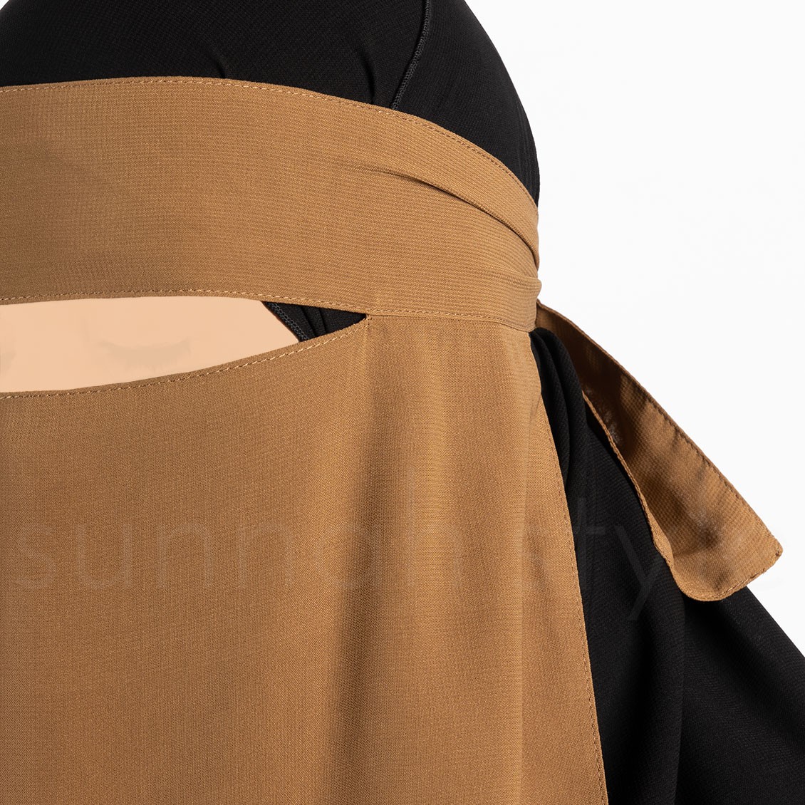 Sunnah Style Long One Layer Niqab Caramel